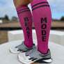Beast Mode Magenta Athletic Knee High Socks- The Sox Box