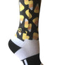 Candy Corn Black Novelty Fun Athletic Socks- The Sox Box