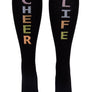 Cheer Life Women's Black Athletic Knee High Socks- The Sox Box