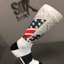 USA All The Way! White Novelty Crew Socks- The Sox Box