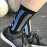 Police Thin Blue Line Black Athletic Crew Socks - The Sox Box