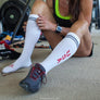 USA White Athletic Knee High Socks- The Sox Box