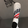 USA All The Way! White Novelty Crew Socks- The Sox Box