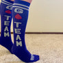 Go Team Purple Athletic Knee High Socks- The Sox Box