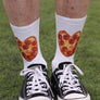 iHeart Pizza White Novelty Fun Socks- The Sox Box