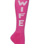 Wife Pink Athletic Knee High Socks- The Sox Box