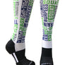 WOD Sox Blue and Green Novelty Socks- The Sox Box