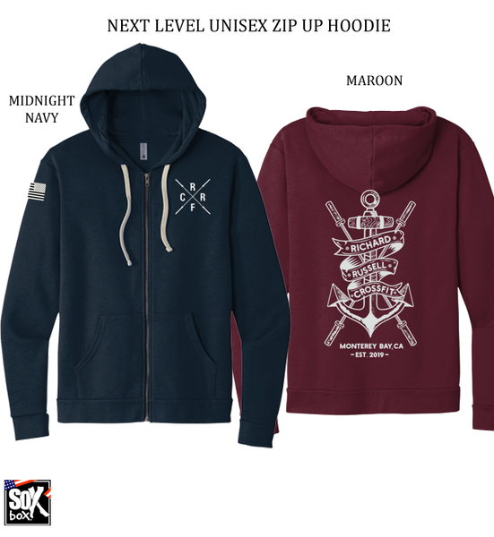 RRCF Monterey Anchor Unisex Zip Up Hoodie - The Sox Box