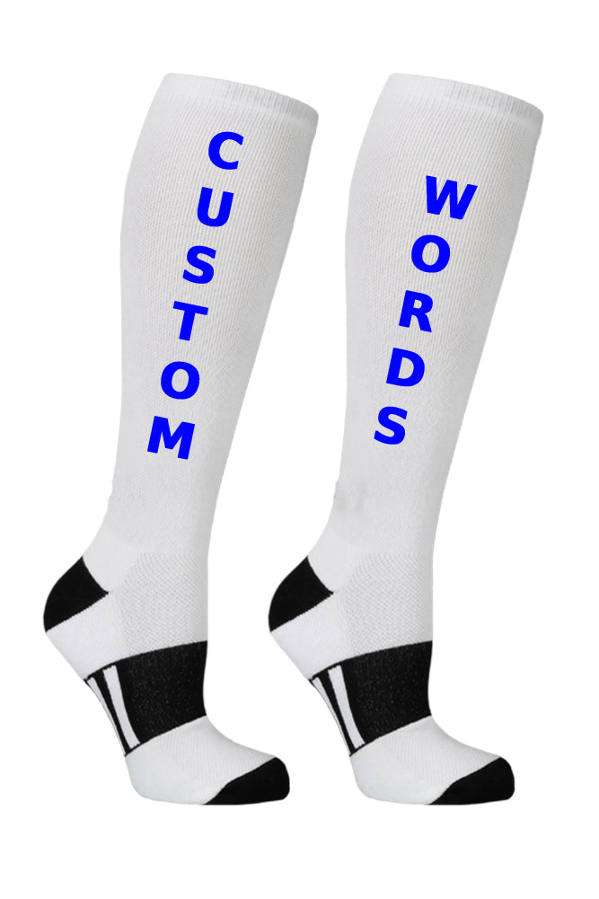 Novelty Custom Knee Highs Word Sublimation Socks- The Sox Box