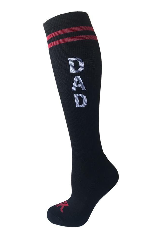 Dad Black Athletic Knee High Socks - The Sox Box