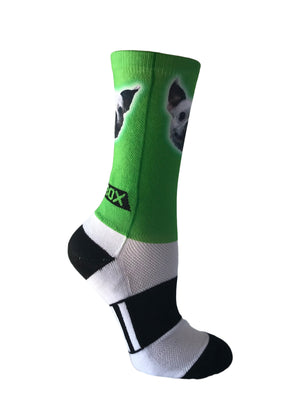 Novelty Custom Big Head Dog Socks- The Sox Box