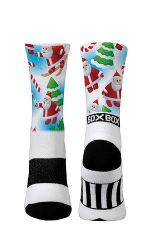 Happy Santa White Novelty Socks- The Sox Box