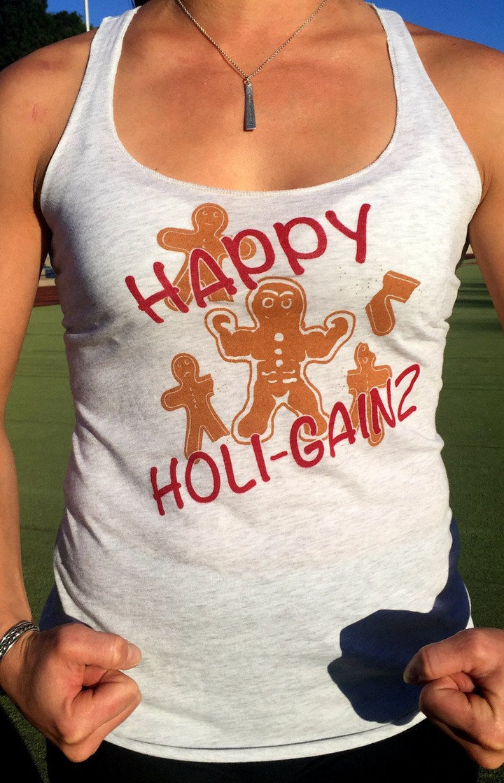 Happy Holigainz Women's Workout Triblend Tank- The Sox Box