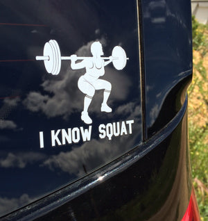 I Know Squat (Man) Decal
