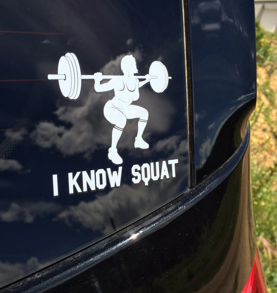 I Know Squat (Man) Decal