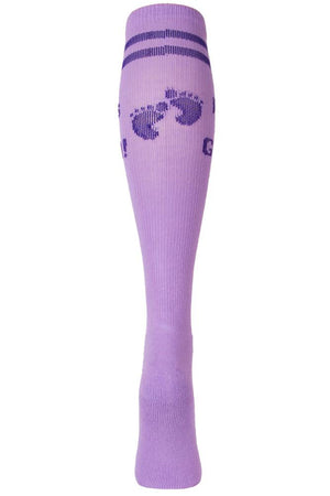It's A Girl Lavender Athletic Knee High Socks- The Sox Box
