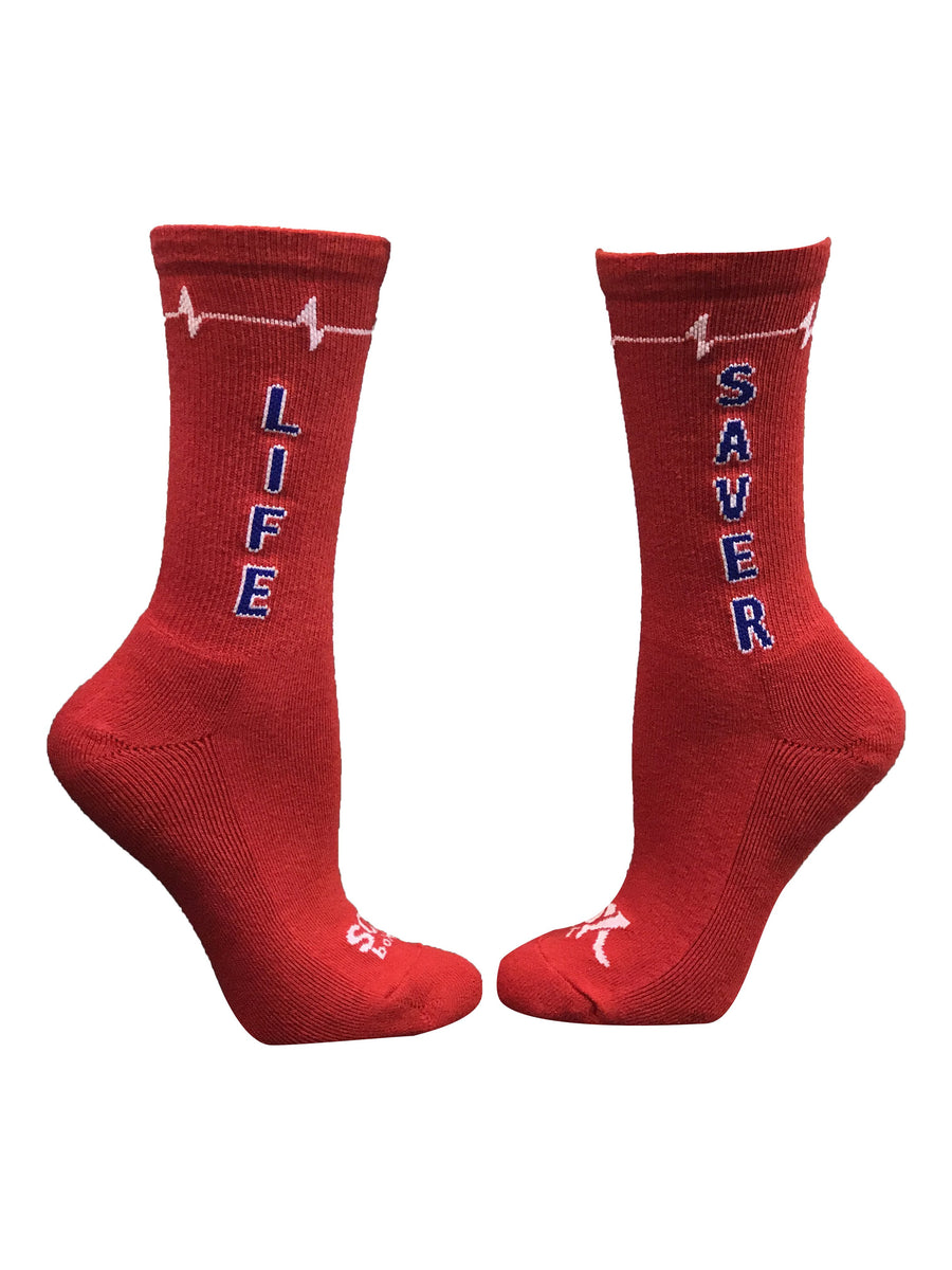 Life Saver Red Athletic Crews- The Sox Box