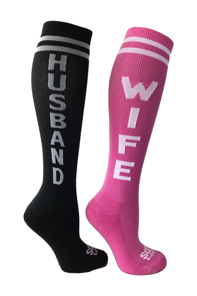 Husband Black Athletic Knee High Socks- The Sox Box