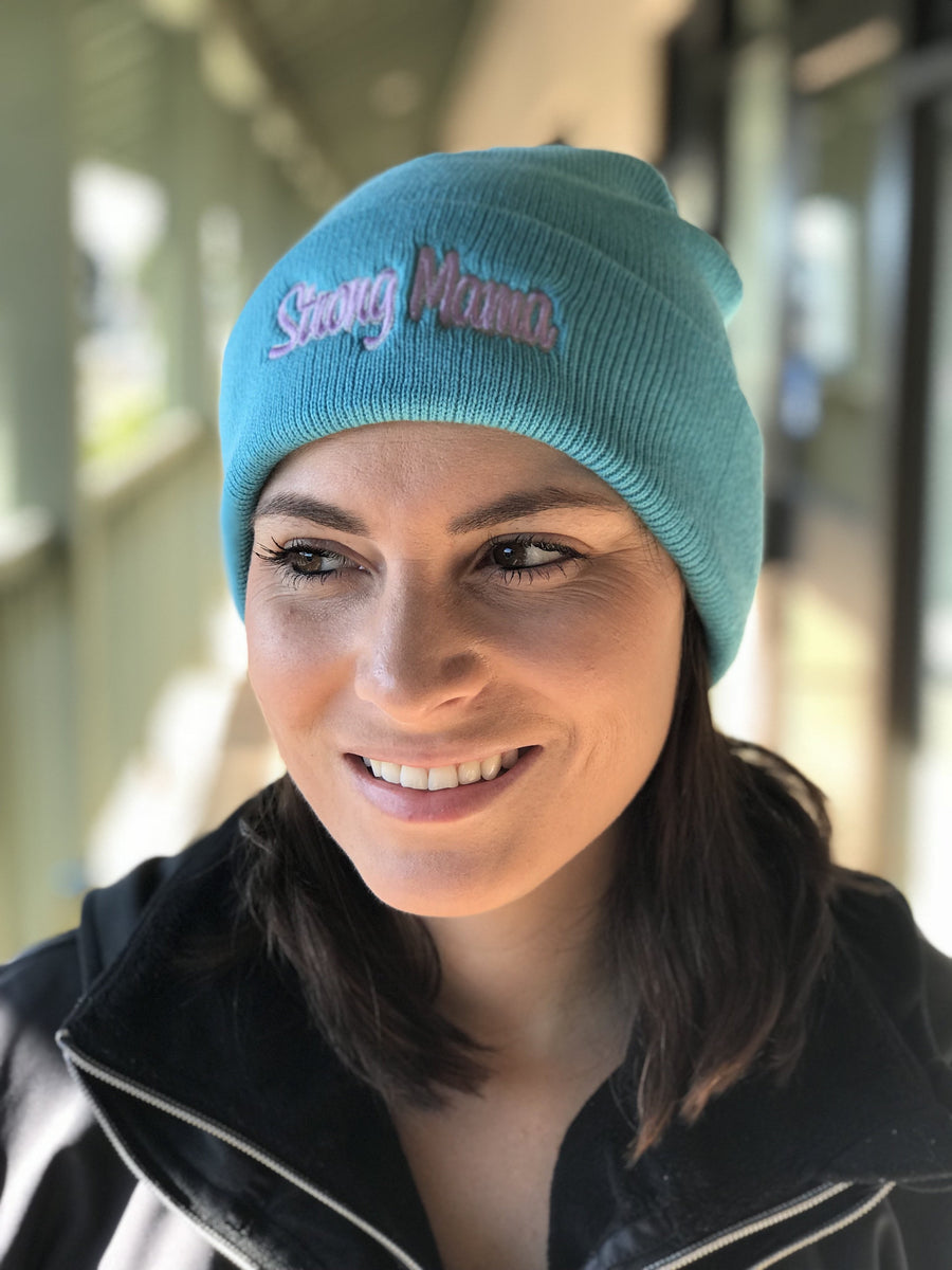Strong Mama Beanie- Turquoise