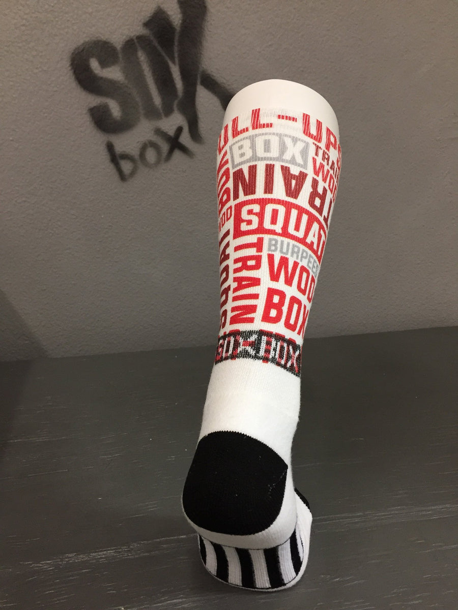 WOD Sox White Novelty Crew Socks- The Sox Box