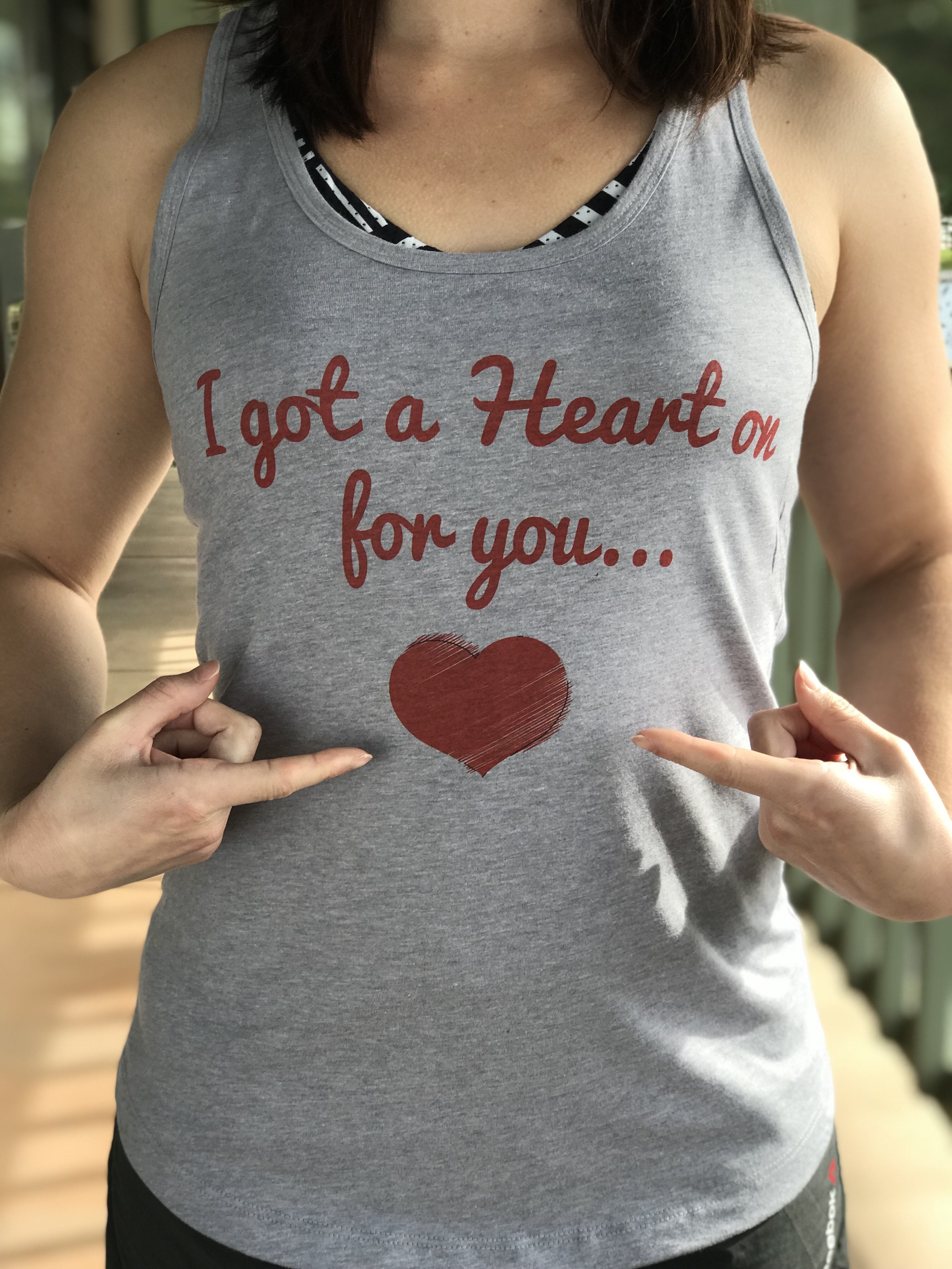 Got a Heart On Valentine's Racerback Tank - The Sox Box