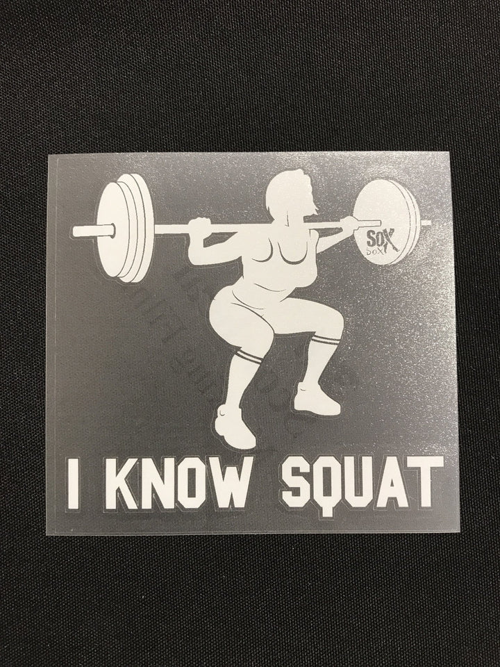 I Know Squat (Woman) Decal