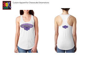 Cheesecake Dreamations Women's Workout Racerback Tank- The Sox Box